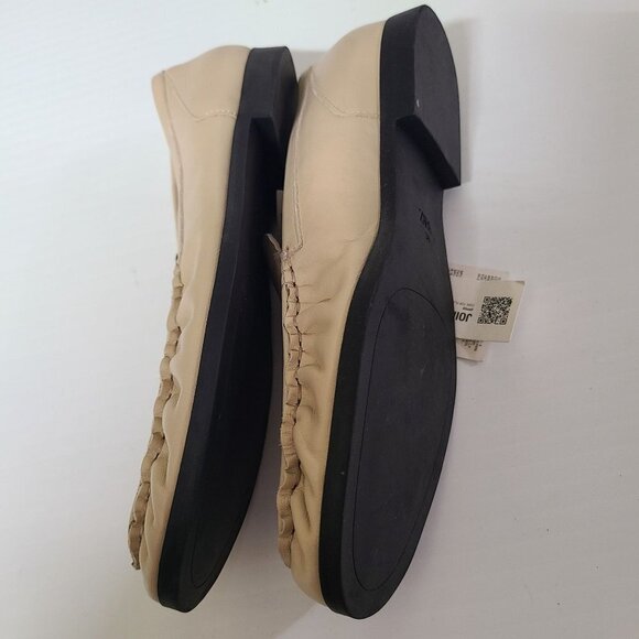 ZARA LOAFERS WITH PLEATS BEIGE SIZE 7.5 1528/910/002 - Picture 5 of 10